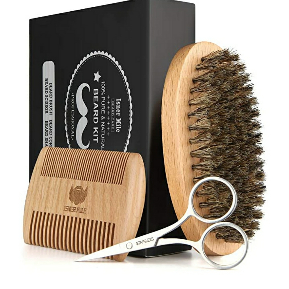 Beard & Moustache Brush Kit